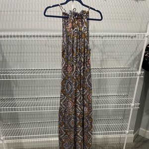 High neck maxi dress